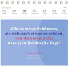 Kalenderblatt vom Januar mit einem Zitat von Greta Garbo. Die Tage 18. bis 24. sind abgebildet.