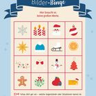 "Name: Bilder-Bingo. Hier braucht es keine großen Worte. Schau dich gut um – welche Gegenstände oder Situationen..." 

Illustration mit winterlichen Symbolen und weihnachtlichen Bildern in einem Bingo-Layout.