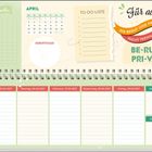 April-Kalender mit Habit-Tracker, To-Do-Liste und der Botschaft: "Für alle, die Beruf und Privat nicht trennen können".