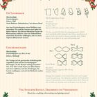 „Verpackungsideen“, Anleitungen für „Oh Tannenbaum“ und „Geschenksschleife“. Notwendige Materialien und Schritte. Illustrationen.