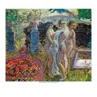 „Pierre Bonnard (1867–1947), The Three Graces, 1908“. Drei nackte Frauen in impressionistischer Gartenszene.