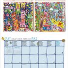 JULY, JUILLET, LUGLIO, JULIO, JULI, JULI. Unten ein Kalender mit bunten, verspielten Illustrationen oben.