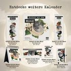 "Entdecke weitere Kalender" und "Einfach mit dem Mond" auf verschiedenen Kalenderformaten. Mondmotive und Naturillustrationen.