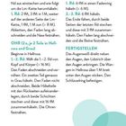 NASE (in Anthrazit), OHR (2x, je 2 Teile in Hellrosa und Grau), BEIN (4x in Grau), FERTIGSTELLEN. Anleitung mit Häkelanweisungen.