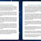 Zwei Abschnitte: links "WAS SIND DIE HÜTERINNEN?", rechts "DER KREIS DER 12 HÜTERINNEN". Sterne im Hintergrund.