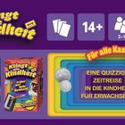 "Klingt wie Kindheit", "Einmal Helden, immer Helden", "Früher war mehr Bandsalat", Werbung für ein Nostalgie-Quizspiel.