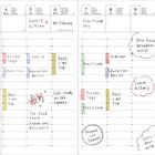 Wochenplaner mit handschriftlichen Notizen: Termine, Seminare, Praktikum, Bibliothek, und Freizeitaktivitäten für Januar 2027.