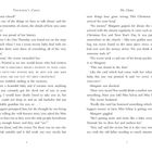 Zwei Seiten eines Buches mit den Titeln "Thursday's Child" und "The Choice". Dialog zwischen Margaret und dem Rektor.