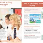 Kapitel 4: Aktive Schreibstrategien. Einheit 1: Struktur von akademischem Schreiben. Bild mit Schülern. Diagramm zeigt Wasserkreislauf.