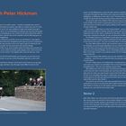 „A Lap with Peter Hickman“, „Sector 1“, „Sector 2“. Motorradfahrer in Kurve, Zuschauer hinter Steinmauer, vegetationsreiche Strecke.