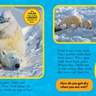 "The polar bear is the largest species of bear." Eisbärenmutter mit Jungen im Schnee spielend. Junge lernen Jagen. Schwimmende Bären.