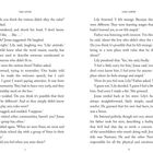 Seiten 7 und 8 eines Buches. Dialoge zwischen Lily, Jonas und den Eltern über Regeln und Gefühle von Fremden.