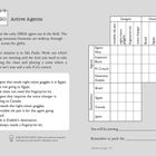 "Clues: 1. The agent that needs night-vision goggles is in Egypt. 2. Alias is not going to Egypt. 3. Dubble does not need the fingerprint kit. 4. The agent that requires the voice changer is travelling to Canada. 5. Blunt needs the night-vision goggles. 6. The invisible ink pen is for the agent going to Brazil. 7. Canada is Dubble’s destination. 8. Alias always needs a fingerprint kit." Eine Tabelle mit Agenten, Gadgets und Zielen.