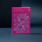 Ein Buchcover mit violettem Hintergrund, weißem Titel "An Unwritten Novel" und Autor "Virginia Woolf". Florales Design.