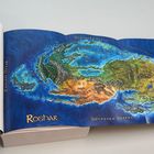 Eine bunte Fantasiekarte mit den Worten "Roshar", "Endless Ocean", "Southern Depths".