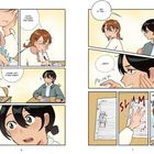 Comic mit zwei Schülern. Ein Mädchen kritzelt, ruiniert die Seite und will eine neue. Ein Junge bemerkt „Hey, ist das...?“