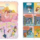 Linke Seite: Der Regisseur sagt: "Ich will euch in meinem Film!" "Zeit zu glänzen!" "Makeup! Haare! Kostüme! Action!"  
Rechte Seite: Ein Kind denkt darüber nach, wie es mutig sein kann. Eine Mutter ist eher restriktiv.