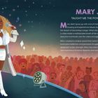 MARY J. BLIGE TAUGHT ME THE POWER OF RESILIENCE. Illustration: Eine Frau mit Mikrofon auf der Bühne, Menschenmenge im Hintergrund.