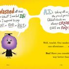 Zwei Sprechblasen: "Wasted...ILL! RENT, FOOD, BILLS?" und "A.I.'s...NUTS. CRASHING, EGGS fifty bucks!" Illustration: Besorgter Charakter.