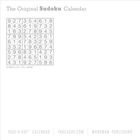 "The Original Sudoku Calendar" oben; ein vollständiges Sudoku-Gitter mit Zahlen von 1 bis 9.