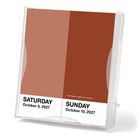 Samstag, 9. Oktober 2027. Sonntag, 10. Oktober 2027. Yom Kippur beginnt bei Sonnenuntergang. Farbverlauf in Braun.