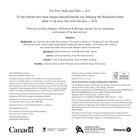 For Emi, Holly and Sam — A.Y.

To the friends who have always danced beside me, keeping the Bollywood beat alive in my soul, this one’s for you — D.O.

Thank you to Aliya Nayeem, Bollywood & Bhangra dancer, for her assistance and review of the text and art.

Glossary

Bollywood: the name for the Indian film industry. The word is a blend of "Hollywood" and "Bombay" (the former name of the Indian city Mumbai). Bollywood dance began in the Indian film industry and combines Indian dances with Western dance movements.

ghungroo: anklet bells worn in traditional Indian dance

Jai ho: a phrase meaning “may there be victory”

masala: a mix of varying spices used in Indian cooking

thumka: a dance move in which the hips move with the beat of the music

Library and Archives Canada Cataloguing in Publication

Title: Bollywood beat / written by Anita Yasuda ; illustrated by Devika Oza. 

Names: Yasuda, Anita, author | Oza, Devika, illustrator. 

Identifiers: Canadiana (print) 20250192608 | Canadiana (ebook) 20250192616 | ISBN 9781252309618 (hardcover) | ISBN 9781252314056 (EPUB) 

Subjects: LCGFT: Picture books. | LCGFT: Poetry. 

Classification: LCC PS8624.A74 B65 2026 | DDC jC811/.6 — dc23
