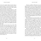 "FOREVER FORWARD BRUCE MCLAREN"  
Zwei Textseiten über Bruce McLarens Rennkarriere, seine Erfolge und Herausforderungen im Motorsport.