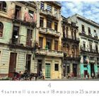 "Havanna, Altstadt", zeigt bunte, teils verfallene Gebäude. Menschen und ein Pferdewagen auf der Straße.