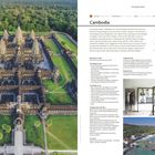 **Cambodia**

Links oben: Ein altes Tempelgebäude von oben. Rechts Text und Bilder über Kambodscha.
