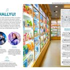 HALLYU! K-Pop, K-Drama, K-Beauty. BEST HALLYU EXPERIENCES: Aktivitäten und Orte in Seoul erkunden. аптека Schriftzug auf den Regalen.