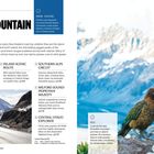 Best Mountain Drives; Snow Chains Hinweis; Road Closures Warnung; Kea Info; Ansichten von Bergen und ein Kea-Vogel.