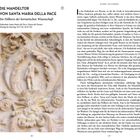 **Die Mandeltür von Santa Maria della Pace**  
Ein Füllhorn der hermetischen Wissenschaft  
Kathedrale Santa Maria del Fiore, Piazza del Duomo Montag bis Samstag 10:15 bis 16:45 Uhr

Links ein Relief mit Rundbogen, zentraler nackter Figurenfigur, umgeben von floralen Mustern. Rechts Text über gotische Kathedralen und Alchemie.