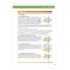 INFO Abstand. Der Abstand eines Punktes von einer Ebene berechnen. Illustration mit geometrischen Figuren und Formeln.