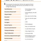 "Teste dich! Wie viele Sätze der letzten 5 Tage kannst du noch?" Aufgabe: Trenne Wörter und verbinde mit Übersetzung.