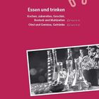 „Hören und lernen. Essen und trinken. Kochen, zubereiten, Geschirr, Besteck und Mahlzeiten. Obst und Gemüse, Getränke. Bild zeigt Flaschen, Tomaten und Kräuter. Link zu Übungen unten.“