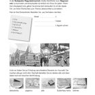 Texte: "Budapester Nagyvásárcsarnok", "Lista: 3 kg paradicsom", "dobostorta, pogácsa, pite, Eszterházy-torta, krémes".