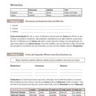 Texte: Grammatik, Wortarten, Übung 4, Übung 5, Genus, Deklination. Tabelle mit deutschen und lateinischen Begriffen.