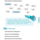 "Eins oder mehrere?" "Färbe Einzahl und Mehrzahl gleich." "Was passt?" "Unterstreiche das richtige Wort."