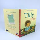 "Buchtitel: Tilly - Pieksvergnügte Abenteuer. Ein Igelkind auf einer Blumenwiese, Text über Tilly und Oma auf der Rückseite."