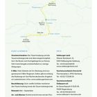 Textbeschreibung einer Broschüre über den Tauernradweg, Kontaktinfos Tourismusverbände, Karte von Österreich, Bayern mit Radroute.