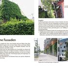 "Grüne Fassaden" und "So geht's" sind Überschriften. 

Links: dicht bepflanzte Hauswand. 

Rechts: Fotos von begrünten Fassaden.