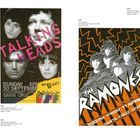 Texte: "TALKING HEADS", "the B-52's", "Sunday 30 September", "RAMONES", "Friday 11 April", "Humans", "OCT 31". Konzertposter im Retro-Stil.