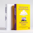 „Verlorene Schäfchen“, Madeline Cash. Ein gelbes Buchcover mit einer Wolke und einem weißen Haus.
