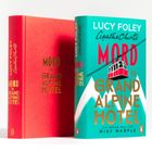 Zwei Buchcover: "Mord im Grand Alpine Hotel" von Lucy Foley und Agatha Christie. Ein Cover rot, das andere türkis mit Seilbahn.
