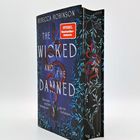 Titel: "THE WICKED AND THE DAMNED". Aufkleber: "SPIEGEL Bestseller-Autorin". Cover mit Schlange und Zweigen.