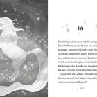 Kapitel 10 mit dem Text über Sternenschweif, der sich nicht vom Fleck bewegt. Links ein Einhorn in einer Sternennacht.