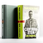 FRANCESCA WADE. GERTRUDE STEIN. EINE BIOGRAFIE. Buchcover mit Porträt einer älteren Frau in gemusterter Weste.