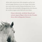 Text beschreibt Adrians Leben und Erfahrungen. Schwarz-weißes Bild eines Pferdewagens mit Profil eines Pferdes links außen.