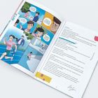 Ein Comic-Mädchen läuft. Text im Bild: "Ich werde nie das Ziel erreichen!", "Lauf einfach weiter!", "Entschuldige!". Daneben handgeschriebener Text.