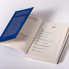 Titelblatt mit "Inhalt" und Kapiteln: Vorwort, Kapitel 1-7. Links blauer Umschlag mit weißem Text. Buch in hellem Hintergrund.